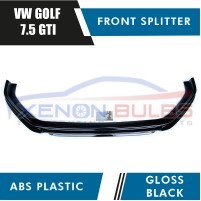 VW GOLF MK7.5 GTI GTD FACELIFT MODELS FRONT SPLITTER LIP GLOSS BLACK 2..